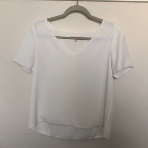 White short short sleeve blouse